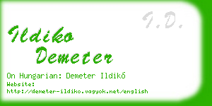 ildiko demeter business card